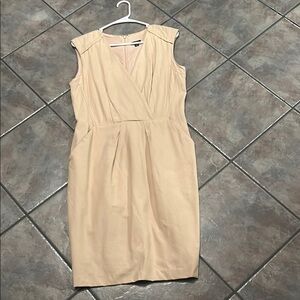 Beige Sleeveless Dress